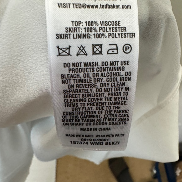 Ted Baker Mockable Midi Dress in Bluebell White Blue 6 - Picture 6 of 10